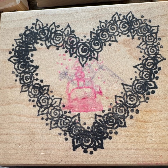 Lot of 9 Rubber Stamps Love Hearts Valentine’s Day - Picture 5 of 6